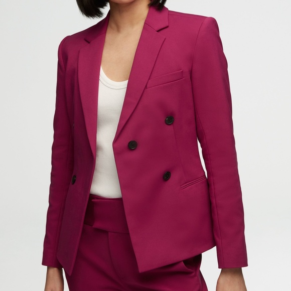 ARGENT Crossover Blazer Size 4 in Performance Cotton Magenta - Picture 1 of 7